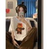 Áo cặp nam nữ áo đôi in hình gấu cotton thoáng mát thấm hút mồ hôi Giá 109k 6