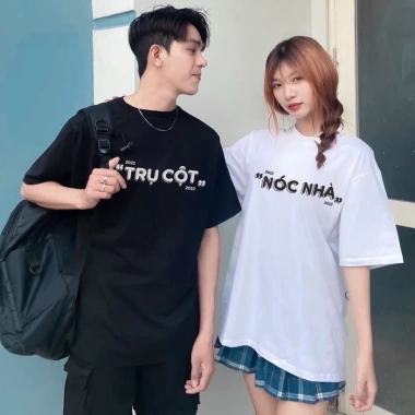 Áo cặp nam nữ chữ Trụ Cột Nóc Nhà – Form rộng cotton thoáng mát, 2.025, giá 79.350₫ 6