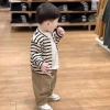 Áo Cardigan Bóng Chày Cotton Sọc Bé Trai 2-6 tuổi Mùa Thu Thoáng Khí, Thiên Nhiên, Sang Trọng - Giá ưu đãi