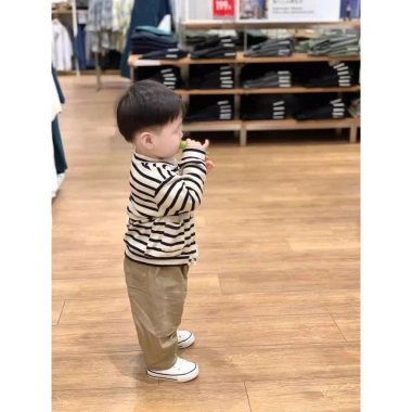 Áo Cardigan Bóng Chày Cotton Sọc Bé Trai 2-6 tuổi Mùa Thu Thoáng Khí, Thiên Nhiên, Sang Trọng - Giá ưu đãi 4