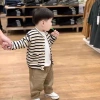 Áo Cardigan Bóng Chày Cotton Sọc Bé Trai 2-6 tuổi Mùa Thu Thoáng Khí, Thiên Nhiên, Sang Trọng - Giá ưu đãi 6