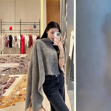 Áo cardigan cổ cao lazy style thời trang, áo khoác mỏng đầu thu giảm giá 117k