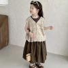 Áo Cardigan Đan Bé Gái + Quần Ống Rộng Hàn Quốc Xuân Hè 2.025 Mềm Mại Dễ Thương 4