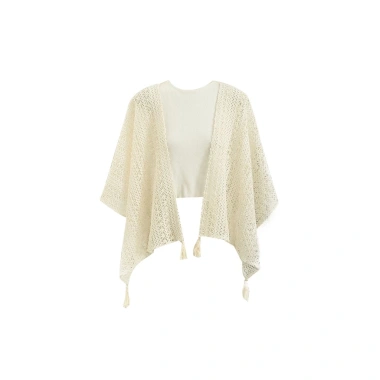 Áo Cardigan Dệt Kim Tua Rua Cổ Điển Nữ - Ren Mỏng, Đi Biển, Giá chỉ 220.000₫ 5 Áo Cardigan Dệt Kim Tua Rua Cổ Điển Nữ - Ren Mỏng, Đi Biển, Giá chỉ 220.000₫ 5