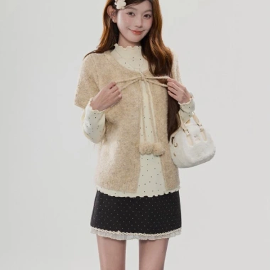 Áo Cardigan Kaki Retro Hàn Quốc Ren Lông Ngắn Tay Bóng Thời Trang Mùa Đông Giá Ưu Đãi 142.560 VND 3 Áo Cardigan Kaki Retro Hàn Quốc Ren Lông Ngắn Tay Bóng Thời Trang Mùa Đông Giá Ưu Đãi 142.560 VND 3