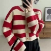 Áo Cardigan Len Croptop Cúc Vàng Kẻ Sọc Ngang Phong Cách Hàn Quốc NGOMINH SP39 149k 11