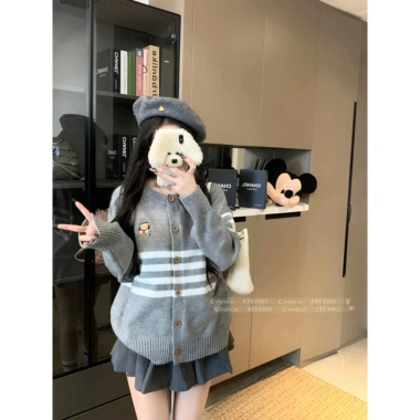 Áo cardigan len kẻ sọc ngang dệt kim hotgirl - Giá chỉ 240.000₫, giảm 20%