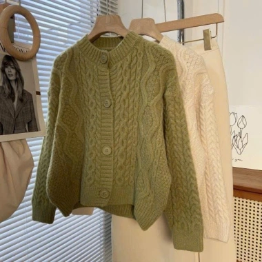 Áo cardigan len KUNKUN SP250 viền thừng mềm mịn mùa đông - Giá 169k (NHẬN TRƯỚC TẾT)