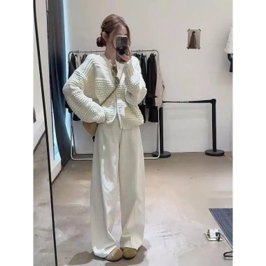 Áo cardigan len ngắn khóa kéo dày dặn KUNKUN SP410 sẵn ship 189.000đ 8