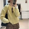 Áo cardigan len ngắn nữ QCCC SP410 - Dáng dày, khóa kéo thời trang, giá chỉ 189k