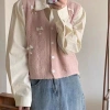 Áo Cardigan Nữ 2.024 Tươi Ngọt Ngào Đính Hạt Nơ Dệt Kim Cổ V Không Tay Vest Lớp Thời Trang 10