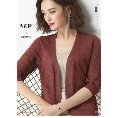 Áo cardigan nữ màu trơn cổ V tay dài mỏng, dệt kim lụa lạnh, rộng rãi, giá 142.759₫ 7 Áo cardigan nữ màu trơn cổ V tay dài mỏng, dệt kim lụa lạnh, rộng rãi, giá 142.759₫ 7