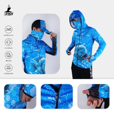 Áo Câu Cá ROPHI SNAKER Chống Nắng Thoáng Mát UV cho AE Cần Thủ IFISH 71.600đ 2
