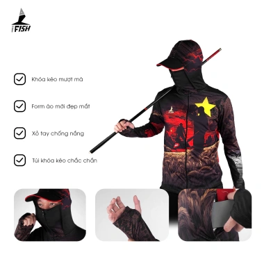 Áo Câu Cá Vietnam Hero IFISH Chống Nắng, Thoáng Mát, Chống UV cho AE Cần Thủ - Giá 89.500đ 2