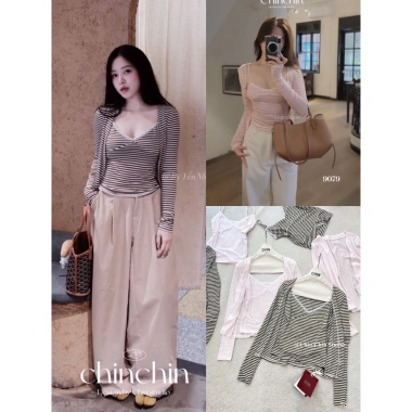 Áo CDG 2S Len Kẻ Phối Ren - Phối Độc Đáo, Giá 420.000đ, Giảm Sốc