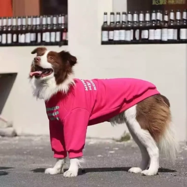 Áo chó dài tay chống rụng lông, không bí, thoáng khí, polyester co giãn, phù hợp cho Golden Retriever, Border Collie, Labrador lớn - mùa thu/đông