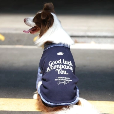 Áo chó lớn giả tay dài cổ sơ mi thoáng khí, chống rụng lông cho Golden Retriever, Border Collie, LabradorMặc quanh năm 2