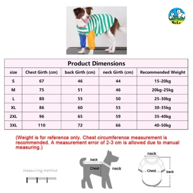 Áo chó size lớn sọc phối màu tay dài thoáng khí, không gây kích ứng, phù hợp 4 mùa, giảm rụng lông cho Golden, Border Collie, Labrador, độ bền cao - 406.988 VND