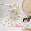 Áo choàng cánh dơi muslin chống nắng bé 0-4 tuổi, có nút gài, mũ, giảm giá 14k 3