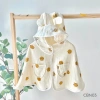 Áo choàng cánh dơi muslin chống nắng bé 0-4 tuổi, có nút gài, mũ, giảm giá 14k 10