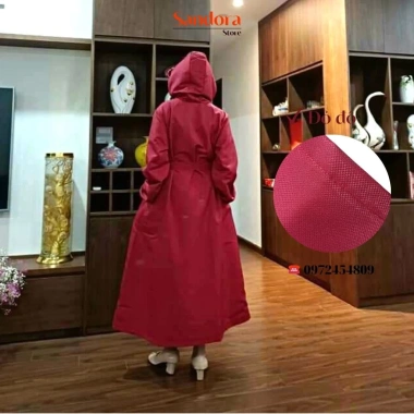 Áo choàng gió dài toàn thân 2 lớp vải sần mềm nhẹ, chống gió, lạnh, bụi - 249k 6