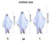 Áo choàng Halloween Poncho mũ trùm đầu mặt cười mắt đen - Cosplay ma sân khấu 2