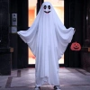 Áo choàng Halloween Poncho mũ trùm đầu mặt cười mắt đen - Cosplay ma sân khấu 5