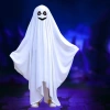 Áo choàng Halloween Poncho mũ trùm đầu mặt cười mắt đen - Cosplay ma sân khấu 6