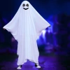 Áo choàng Halloween Poncho mũ trùm đầu mặt cười mắt đen - Cosplay ma sân khấu 8