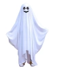 Áo choàng Halloween Poncho mũ trùm đầu mặt cười mắt đen - Cosplay ma sân khấu 10
