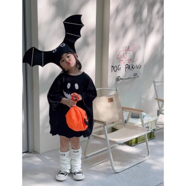 Áo choàng Halloween trẻ em bé trai - Cosplay áo dơi 2 lớp, nhẹ, 327.726₫