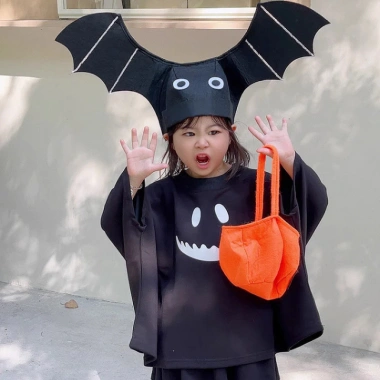 Áo choàng Halloween trẻ em bé trai - Cosplay áo dơi 2 lớp, nhẹ, 327.726₫