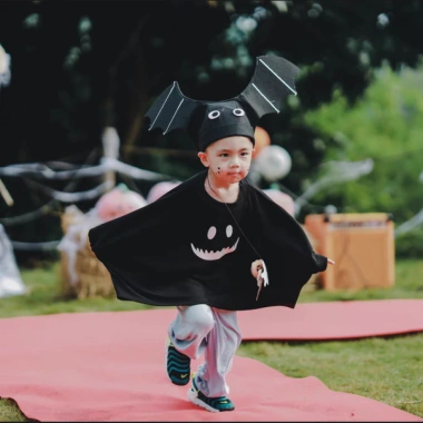 Áo choàng Halloween trẻ em bé trai - Cosplay áo dơi 2 lớp, nhẹ, 327.726₫