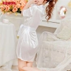 Áo choàng ngủ nữ vải lụa mềm mại phối ren quyến rũ - Giá ưu đãi 78.408₫