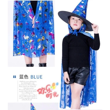 Áo choàng phù thủy và mũ Halloween set 2, phụ kiện hóa trang giá ưu đãi 69.000đ 2