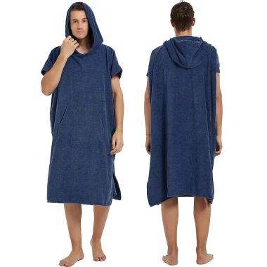Áo choàng tắm mũ trùm đầu sợi mỏng người lớn - Khô nhanh, thoáng mát, bơi lặn