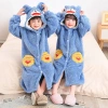 Áo choàng tắm trẻ em flannel dày dài, ấm áp mùa đông cho bé trai, bé gái, hoạt hình, tay dài - Giá 446.867 VND