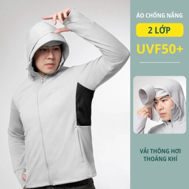 Áo chống nắng 2 lớp lưới UPF50+ Rico M31 nam nữ, bảo vệ UV, thoáng mát, giá 175k