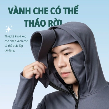 Áo chống nắng 2 lớp lưới UPF50+ Rico M31 nam nữ, bảo vệ UV, thoáng mát, giá 175k