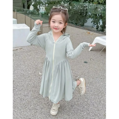 Áo Chống Nắng Bé Dáng Váy Toàn Thân Vải Thun Lạnh Thoáng Mát Cản Tia UV Giá 152k
