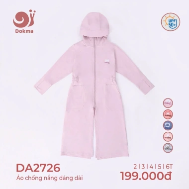 Áo chống nắng bé gái 9-18kg dài tay, UV Dokma DA2.167/DA1.495/DA2.726 - 199.000 VND