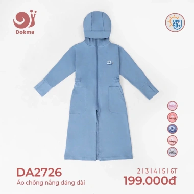 Áo chống nắng bé gái 9-18kg dài tay, UV Dokma DA2.167/DA1.495/DA2.726 - 199.000 VND