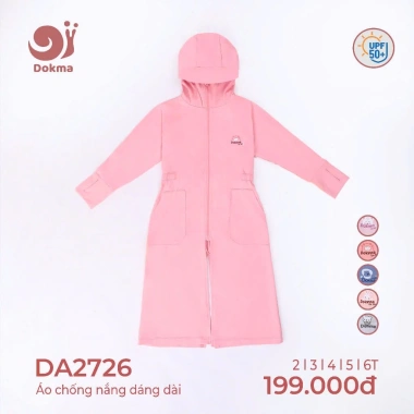 Áo chống nắng bé gái 9-18kg dài tay, UV Dokma DA2.167/DA1.495/DA2.726 - 199.000 VND