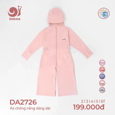 Áo chống nắng bé gái 9-18kg dài tay, UV Dokma DA2.167/DA1.495/DA2.726 - 199.000 VND 8 Áo chống nắng bé gái 9-18kg dài tay, UV Dokma DA2.167/DA1.495/DA2.726 - 199.000 VND 8
