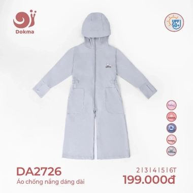 Áo chống nắng bé gái 9-18kg dài tay, UV Dokma DA2.167/DA1.495/DA2.726 - 199.000 VND