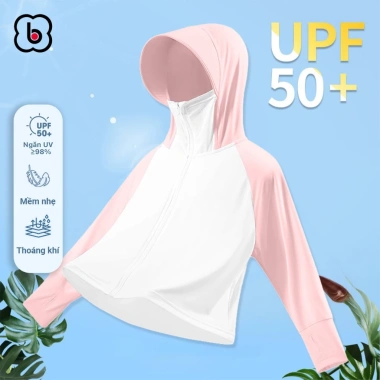 Áo chống nắng bé gái BabyloveGO Ice Sense làm mát tức thì, chống UV