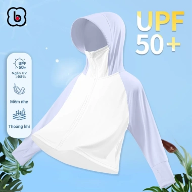 Áo chống nắng bé gái BabyloveGO Ice Sense làm mát tức thì, chống UV