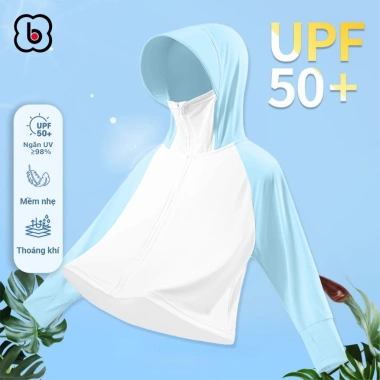 Áo chống nắng bé gái BabyloveGO Ice Sense làm mát tức thì, chống UV