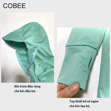 Áo chống nắng bé trẻ em toàn thân Aircool kim cương CB5 - Giá ưu đãi 105k 3