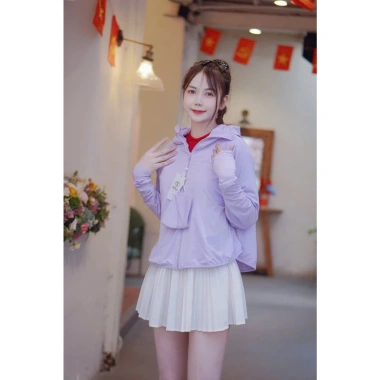 Áo chống nắng cánh dơi 2 lớp thun lạnh mềm mát, tặng khẩu trang UV, chỉ 132.000₫